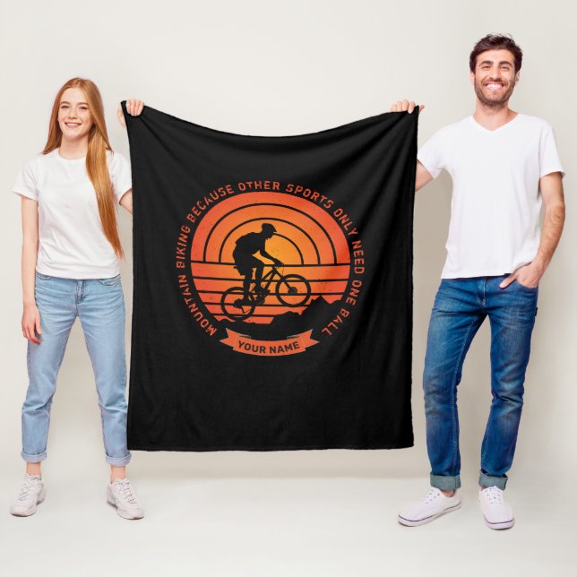 Couverture Polaire Ajouter un nom Changer tout le texte Mountain Bike (En situation)