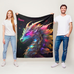 Couverture Polaire Ajouter un nom, Dragon Iridescente