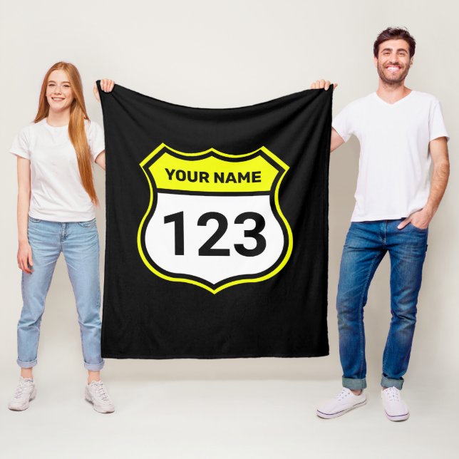 Couverture Polaire Ajouter un nom Votre numéro Racing Identification  (En situation)