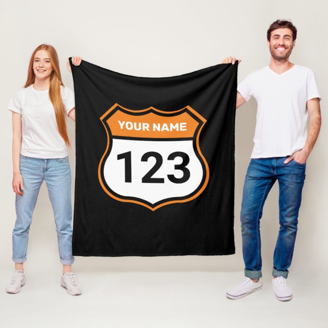 Couverture Polaire Ajouter un nom votre numéro Racing Identification  (En situation)