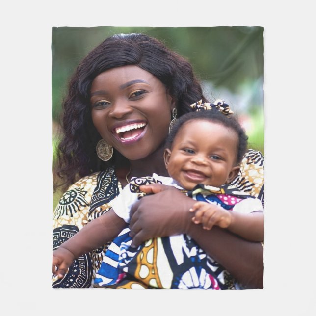 Couverture Polaire Ajouter une photo de bébé Personnaliser (Devant)