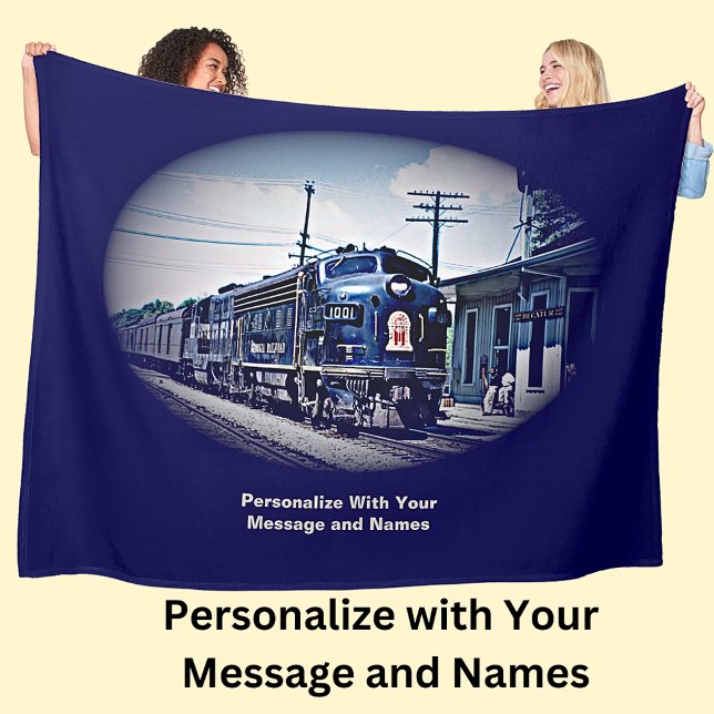 Couverture Polaire Ajouter votre message et vos noms, Moteur de train (Créateur téléchargé)