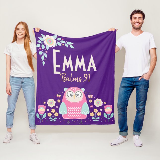 Couverture Polaire Ajouter Votre Nom - Faith Fleece Blanket, 50"x60" (En situation)