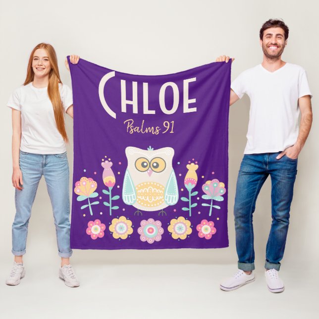 Couverture Polaire Ajouter Votre Nom - Faith Fleece Blanket, 50"x60" (En situation)