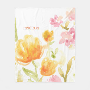 Couverture Polaire Ajoutez votre chanson florale nommée I