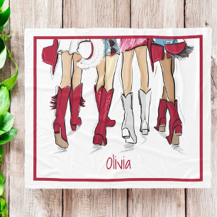 Couverture Polaire Alabama Dames Mode Cowboy Boots Criminelle Nom