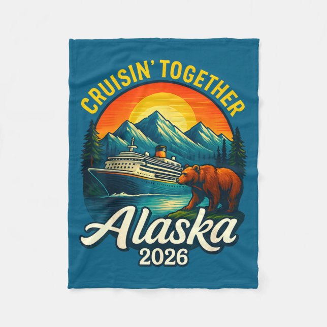 Couverture Polaire Alaska Cruise 2026 Cruisin Together Matching Famil (Devant)