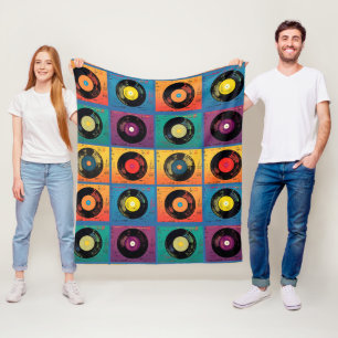 Couverture Polaire Album Retro les années 70 60s Vinyl Record
