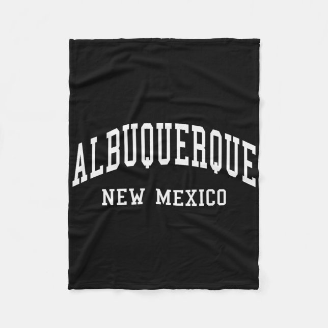 Couverture Polaire Albuquerque - Nouveau-Mexique - Conception Rétro - (Devant)