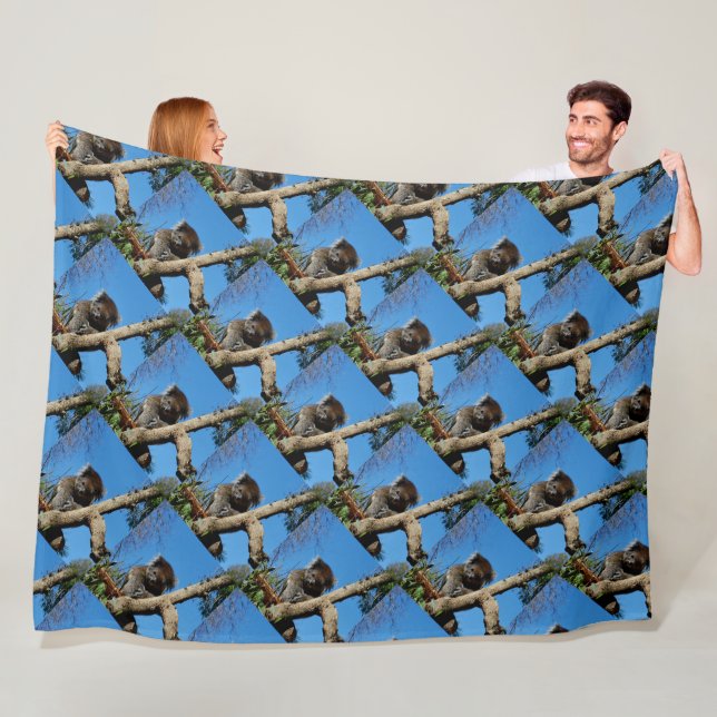 Couverture Polaire Alert Wild Koala Assis Dans Un Arbre, (En situation)