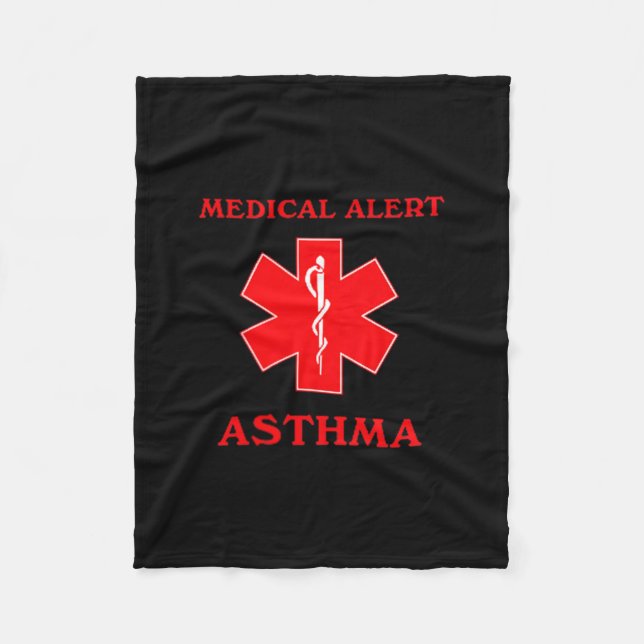 Couverture Polaire Alerte médicale asthme  (Devant)