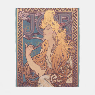 Couverture Polaire Alfonse Mucha Job Art Nouveau femme
