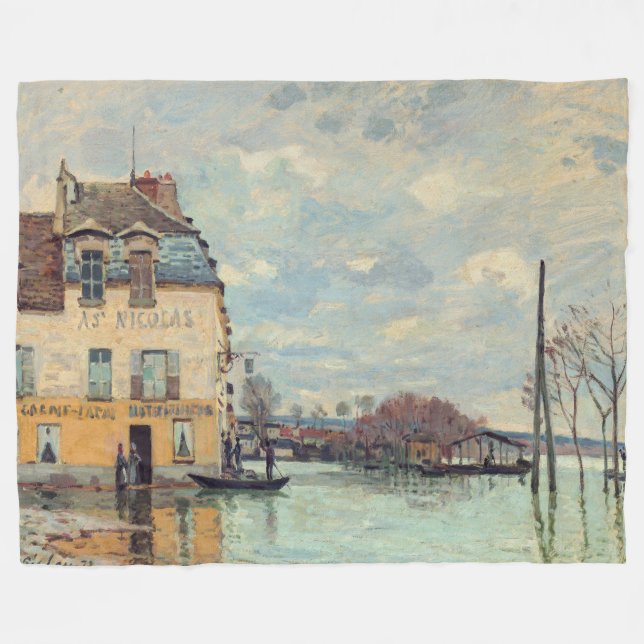 Couverture Polaire Alfred Sisley - Inondation à Port-Marly 1872 (Devant (Horizontal))
