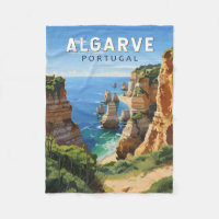 Algarve Portugal Travel Art Vintage