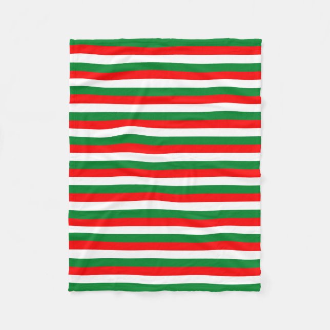 Couverture Polaire algérie Liban Oman Italie drapeau bandes rouge bla (Devant)