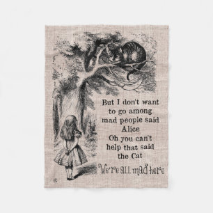 Couverture Polaire Alice au pays des merveilles ; Chat de Cheshire