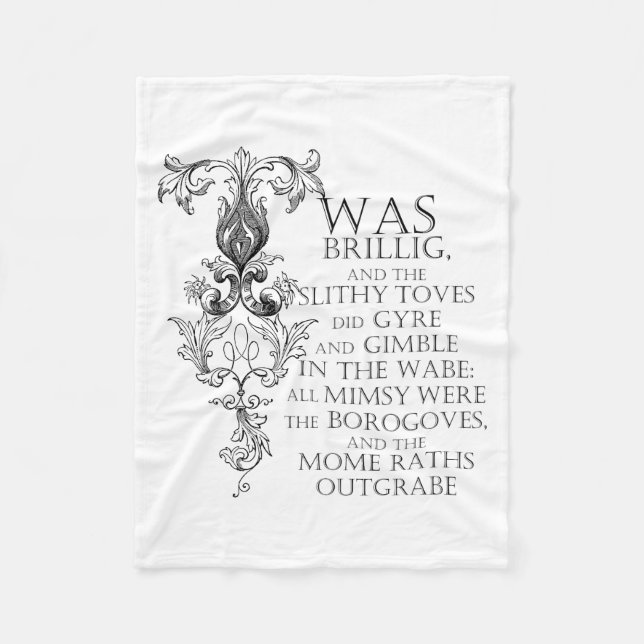 Couverture Polaire Alice Au Pays Des Merveilles Jabberwocky Fleece Bl (Devant)