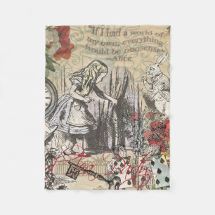 Couverture Polaire Alice Aventures Merveilleterre Rideau Classique Ar