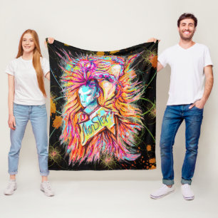 Couverture Polaire Alien coloré Monster Art Pen Dessin Imaginaire
