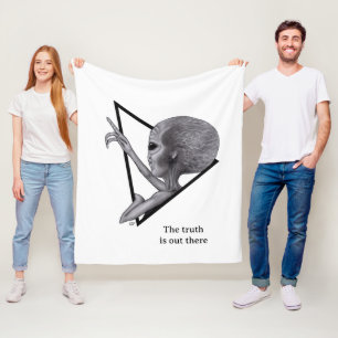 Couverture Polaire Alien gris, la vérité est là