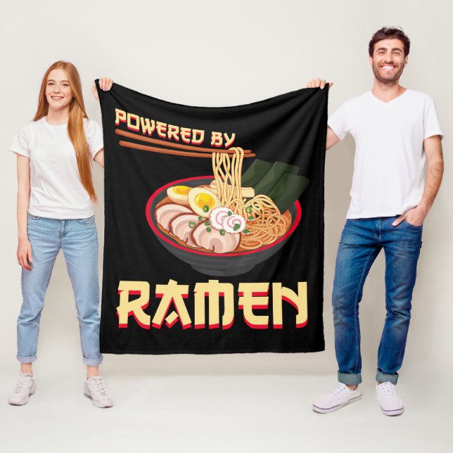 Couverture Polaire Alimenté Par Ramen Japonais Anime Noodles (En situation)