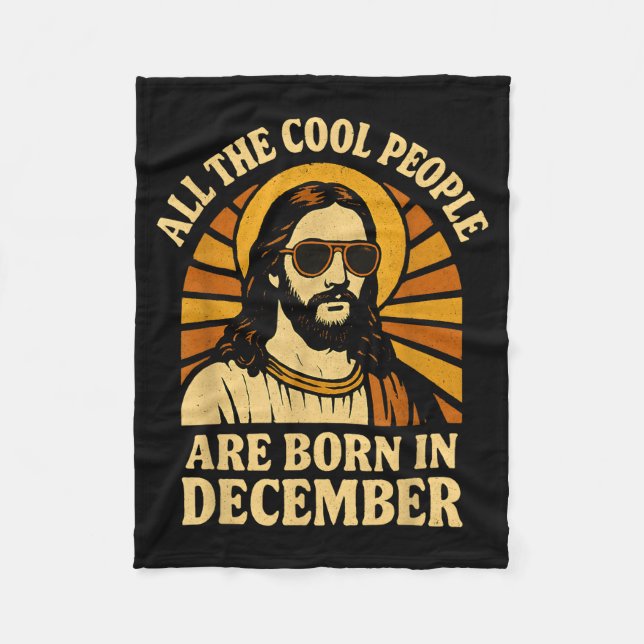 Couverture Polaire All Cool People Are Born In December Birthday  (Devant)