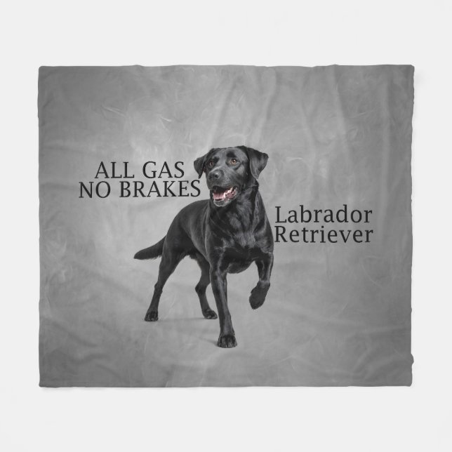 Couverture Polaire All Gas No Brakes Labrador Retriever Blanket (Devant (Horizontal))
