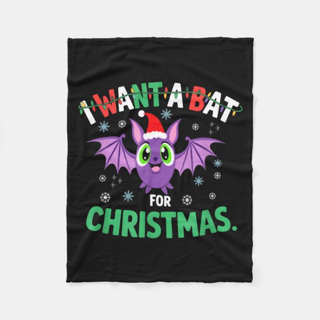 Couverture Polaire All I Want For Christmas Is A Bat Ugly Xmas Holida (Devant)