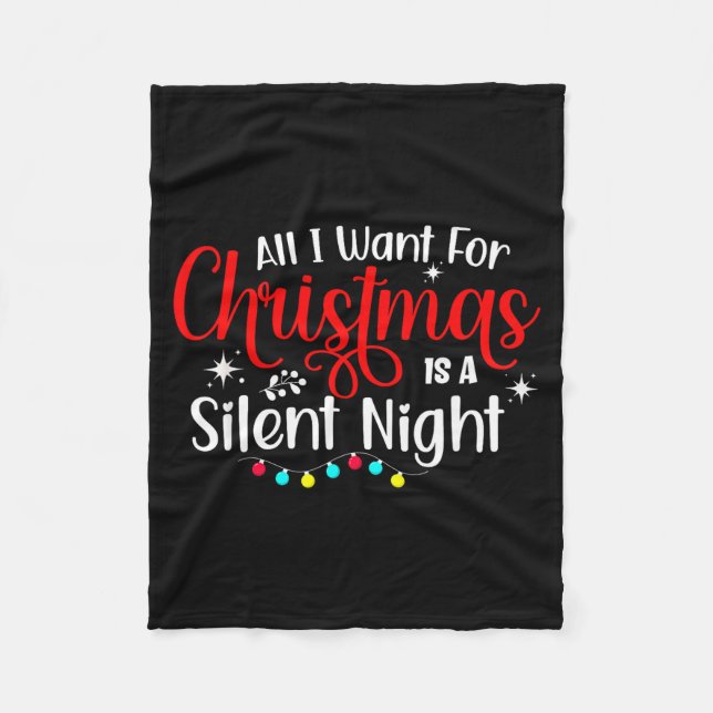 Couverture Polaire All I Want For Christmas Is A Silent Night Ugly Sw (Devant)