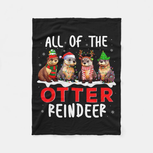 Couverture Polaire All Of The Otter Reindeer Santa Christmas Xmas Ott (Devant)