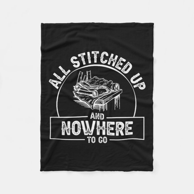 Couverture Polaire All Stitched Up And Nowhere To Go Funny Leatherwor (Devant)