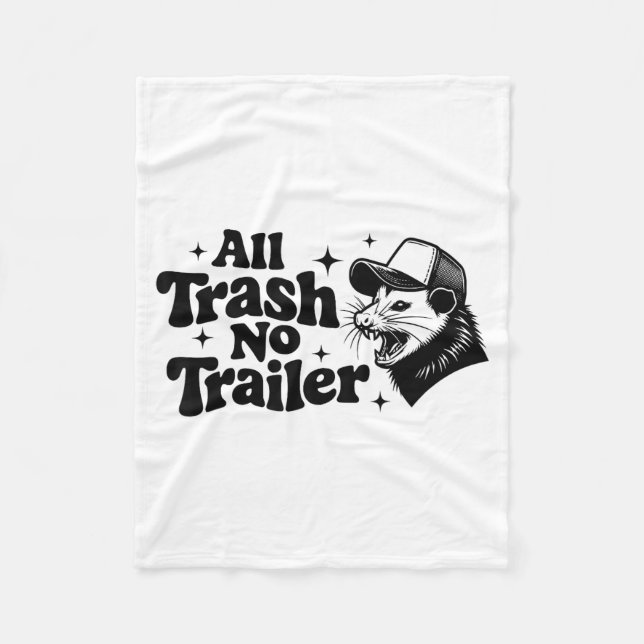 Couverture Polaire All Trash No Trailer Redneck Ironic Ossum Quote Gi (Devant)
