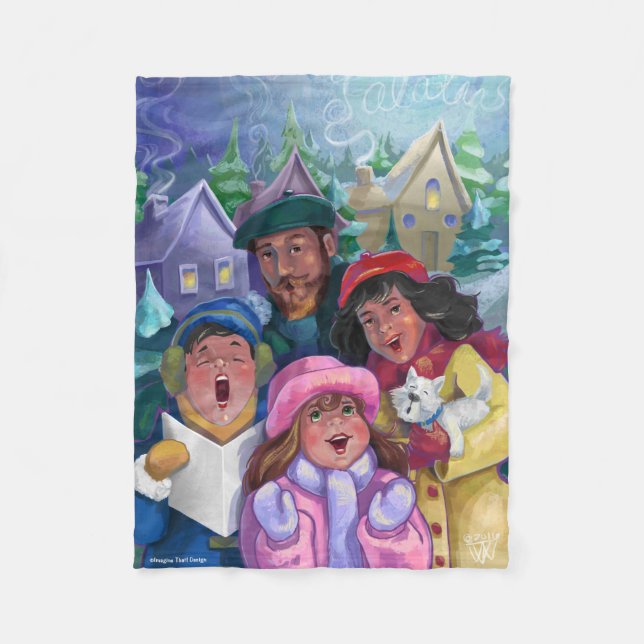 Couverture Polaire Aller à une illustration de covoiturage (Devant)