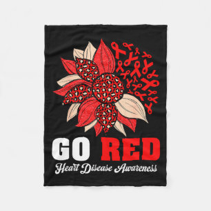 Couverture Polaire Aller Ruban Rouge Maladie Cardiaque Rouge Ruban To