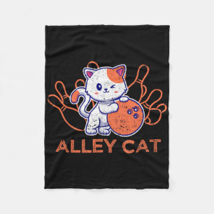 Couverture Polaire Alley Cat Bowling Team Humour Funny Bowler Cats Vi