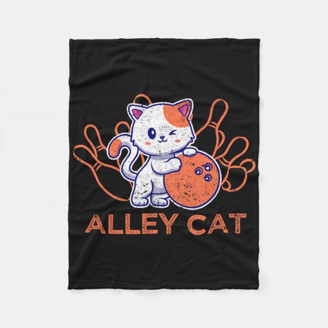 Couverture Polaire Alley Cat Bowling Team Humour Funny Bowler Cats Vi (Devant)