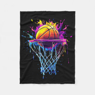 Couverture Polaire Allez-y ! Jour de jeu de basket Funny Sports Water