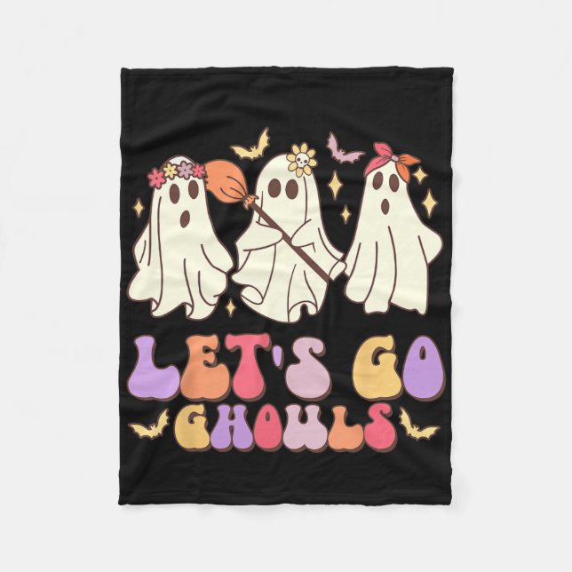 Couverture Polaire Allons Gouls Cute Retro Halloween Ghost Squad (Devant)