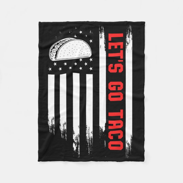 Couverture Polaire Allons-y drapeau Taco - Drôle de taco tarif patrio (Devant)