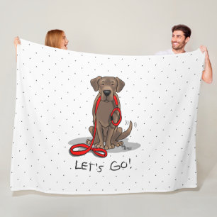 Couverture Polaire Allons-y ! Laboratoire de chocolat Labrador Retrie