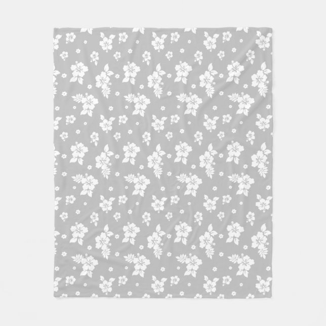 Couverture Polaire Aloha Gray Classic Hawaï Motif sans fil (Devant)