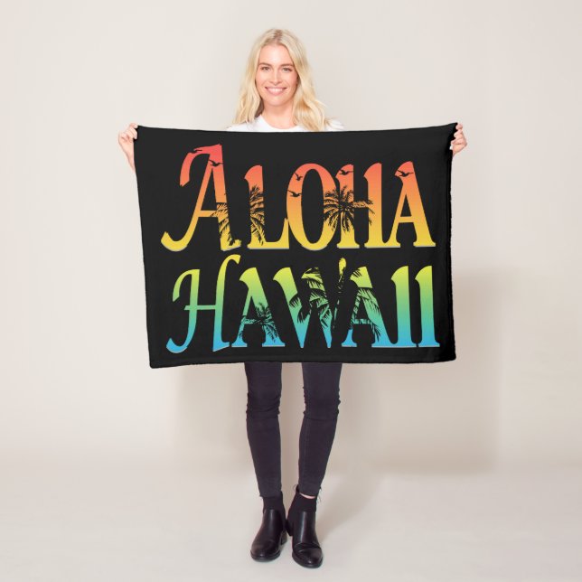 Couverture Polaire Aloha Hawaii (En situation)