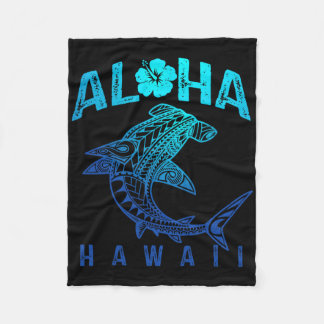 Couverture Polaire Aloha Hawaii Tril Shark Polynesian Hawaiian Beach 