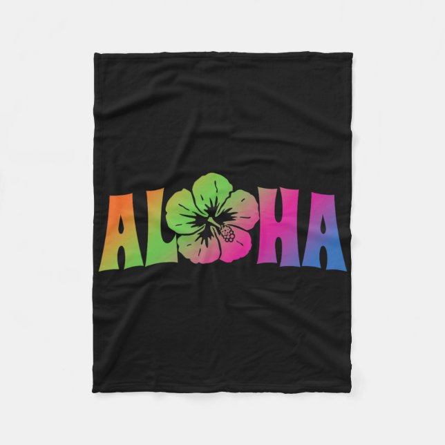 Couverture Polaire Aloha Hawaii Trip Summer Vacation Women Girls Beac (Devant)