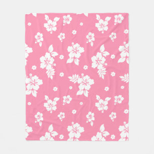 Couverture Polaire Aloha Pink Classic Hawaï Motif sans couture