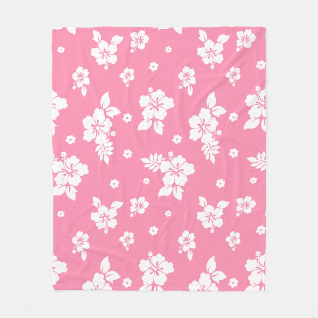 Couverture Polaire Aloha Pink Classic Hawaï Motif sans couture (Devant)