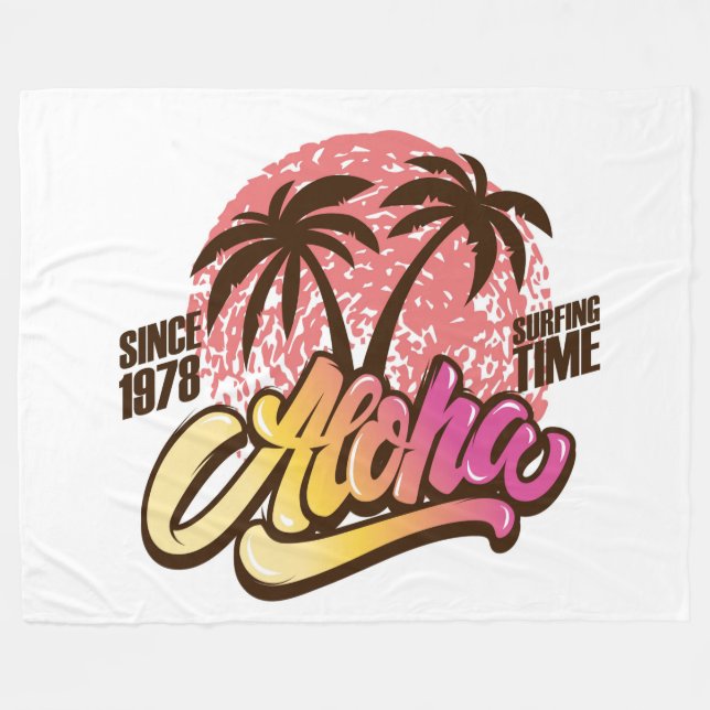 Couverture Polaire Aloha Surf Time (Devant (Horizontal))