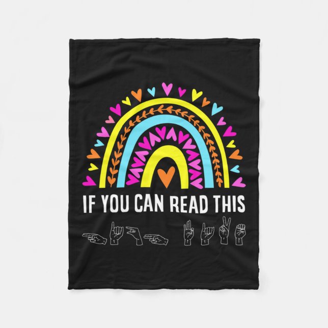 Couverture Polaire Alphabet American Sing Langue Asl Enseignant Fun (Devant)