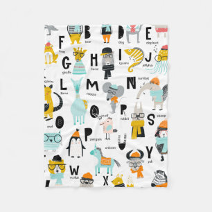 Couverture Polaire Alphabet animal mignon   Certains Ont Des Casquett