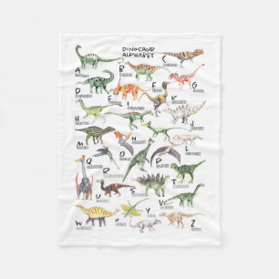 Couverture Polaire Alphabet Dinosaure